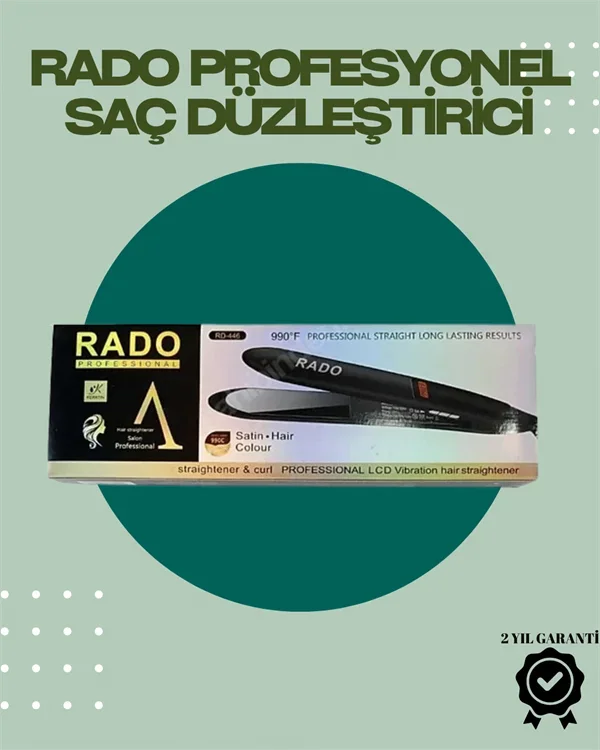 Rado RD-446 – Titanyum Seramik, 2.5 Metre Kablo, Hızlı Isınan Saç Düzleştirici görsel 2