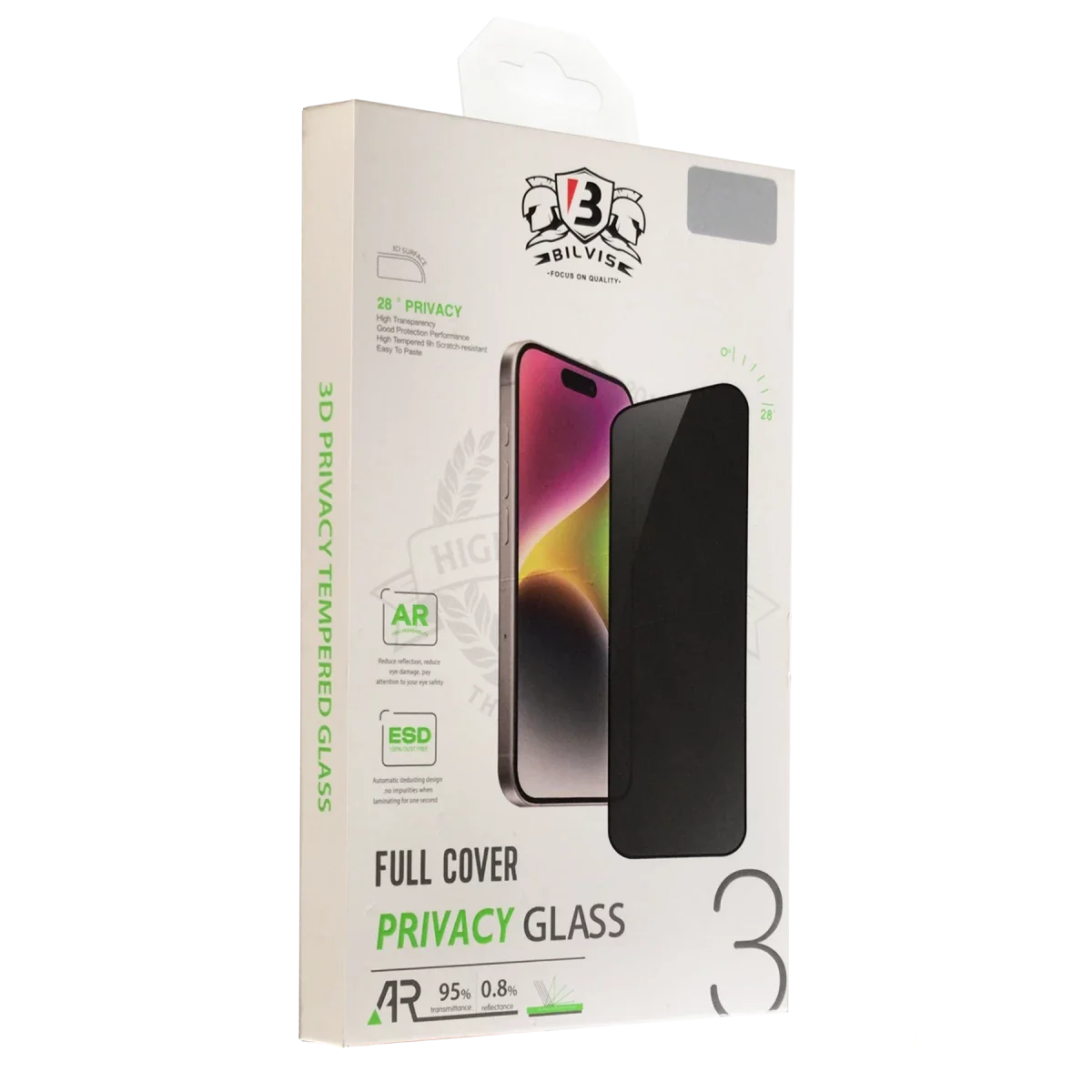 Apple iPhone 12 Pro Max Bilvis 3D Hayalet Cam Ekran Koruyucu görsel 3