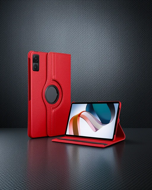 Xiaomi Redmi Pad Se 4g Kılıf 360 Tablet Deri Kılıf - Kırmızı