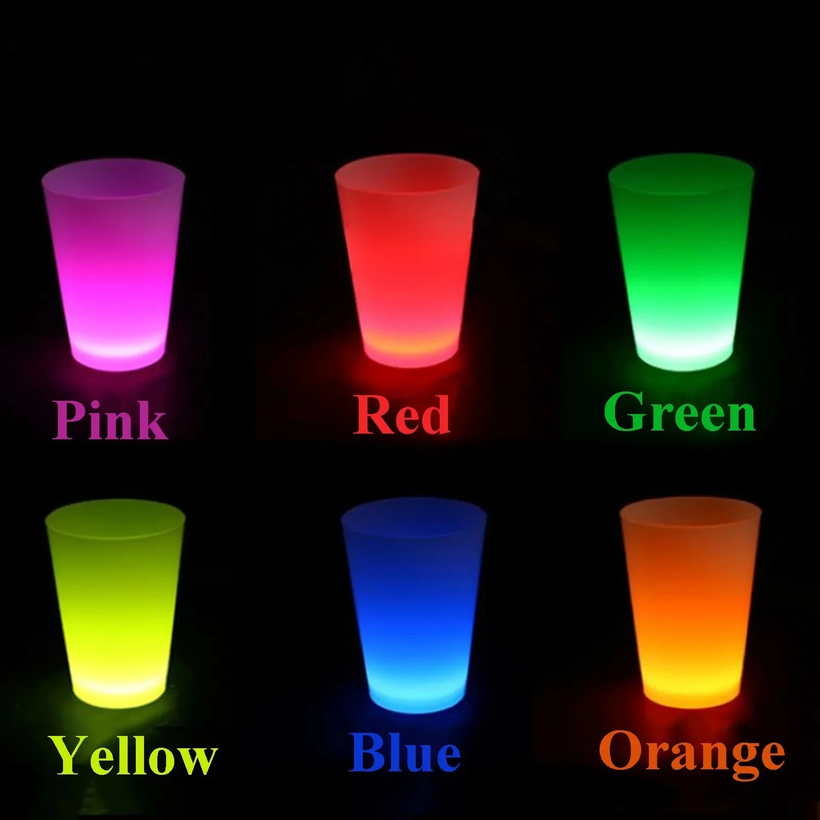Glow Partisi Bardakları 6 Renk 6 Adet 1.5 oz 4.5 x 6.5 cm görsel 5