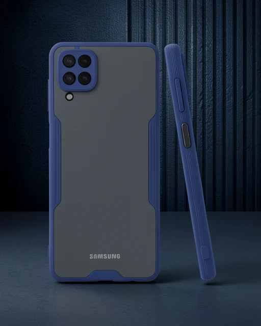 Samsung Galaxy A22 Kılıf Platin Silikon - Lacivert