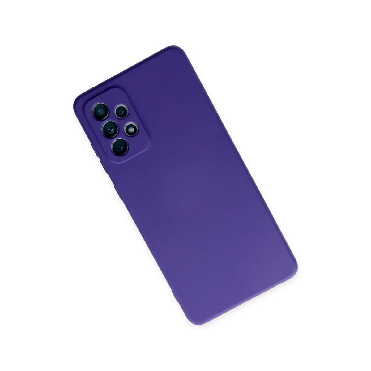 Samsung Galaxy A72 Kılıf Nano İçi Kadife Silikon - Mor görsel 3