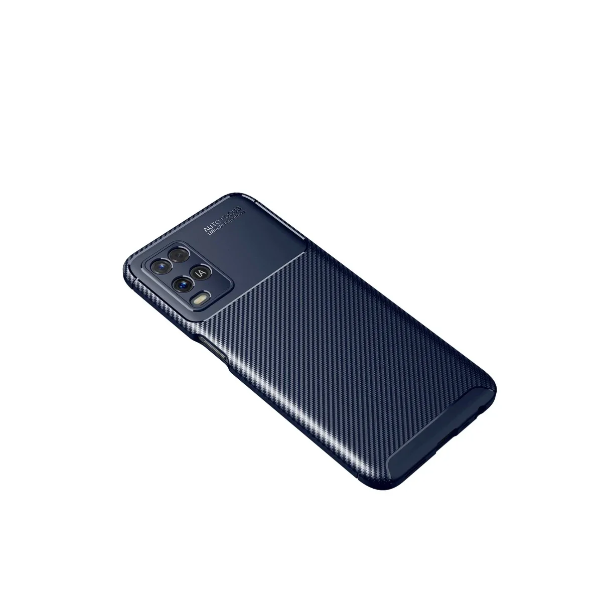 Oppo A54 4G Kılıf Auto Focus Karbon Kapak - Lacivert görsel 2