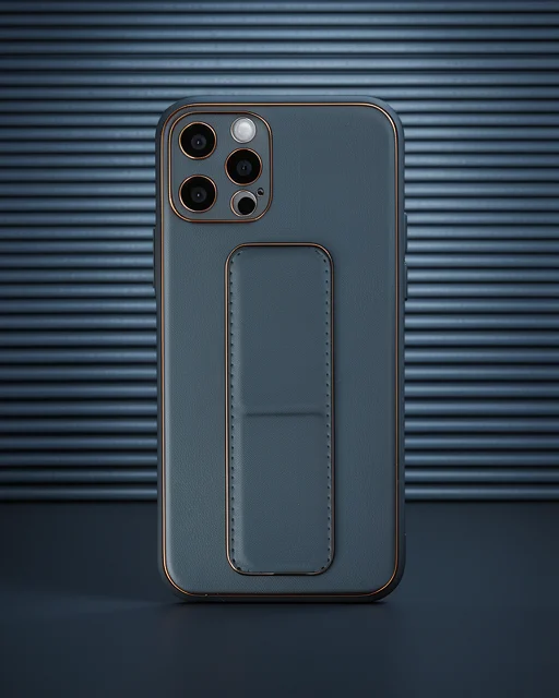 Apple İphone 12 Pro Kılıf Coco Deri Standlı Kapak - Füme