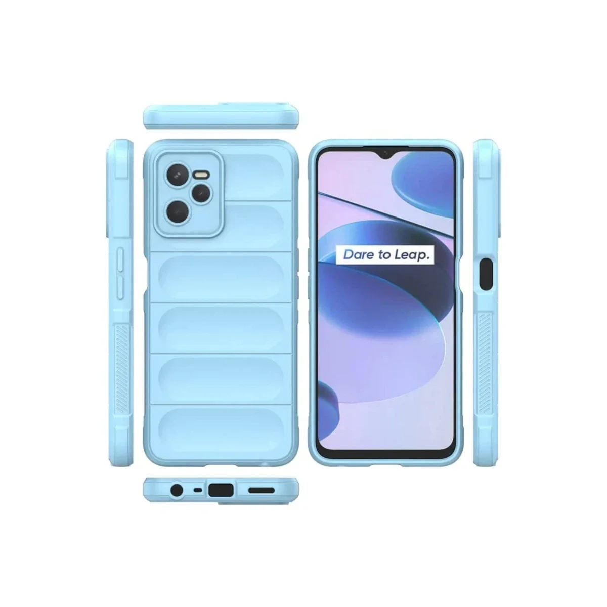 Realme C35 Kılıf Optimum Silikon - Sky Blue görsel 3
