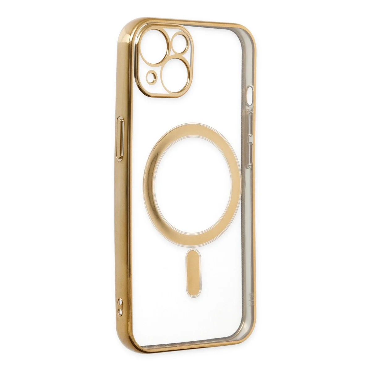 Apple İphone 14 Plus Kılıf Magneticsafe Lazer Silikon - Gold görsel 4