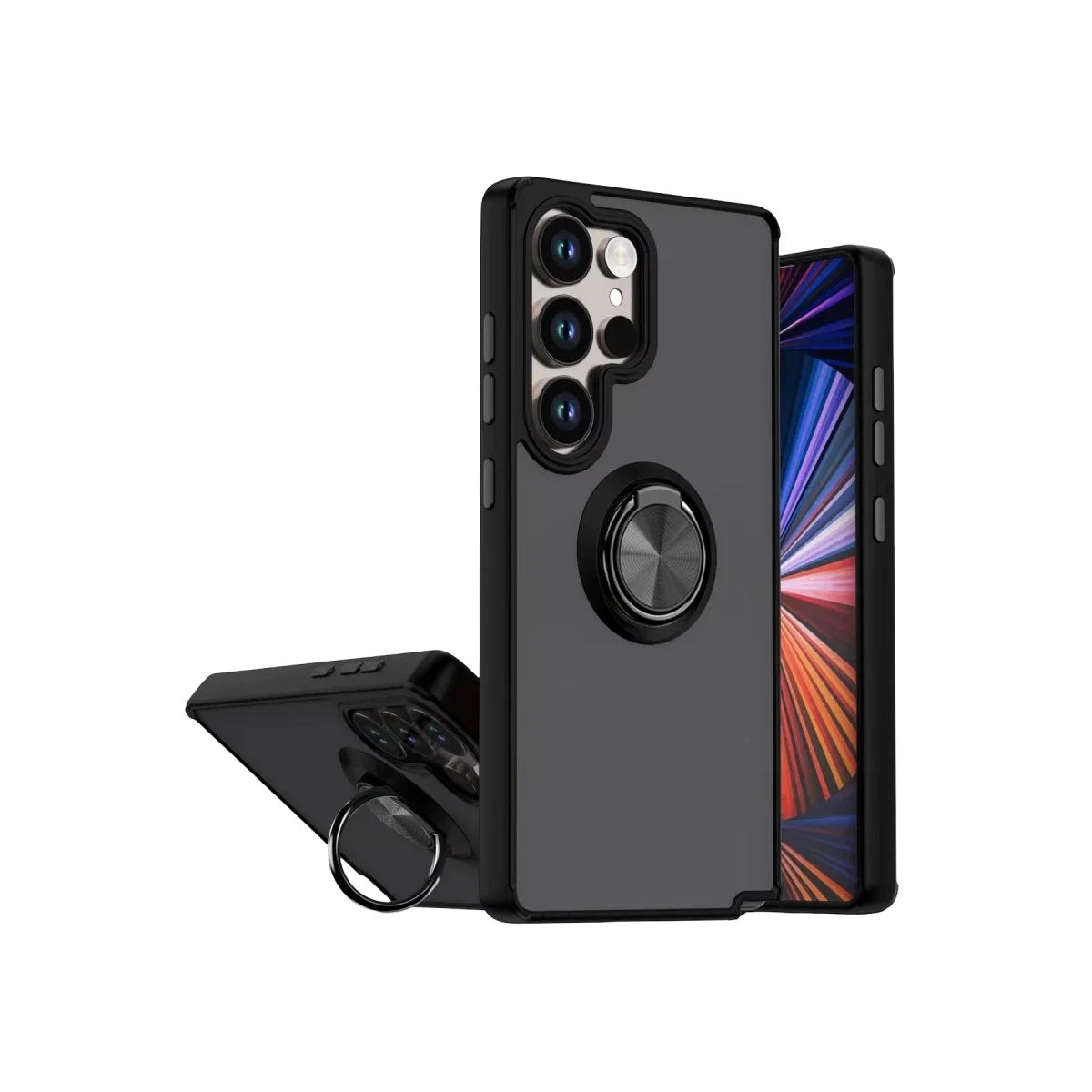 Samsung Galaxy S26 Ultra Montreal Yüzüklü Silikon Kapak - Siyah