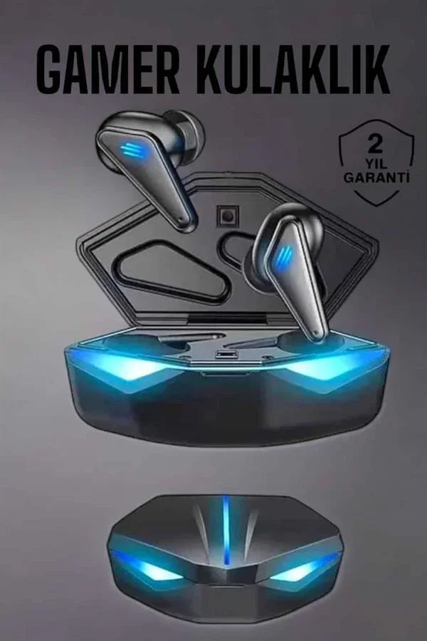 Bluetooth Oyuncu Kulaklığı Led Işıklı Kablosuz ANC Özelliği görsel 2
