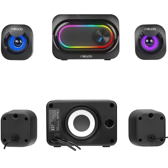 Mikado MD-511 5W+3W×2 USB RGB Ledli 2+1 Gaming Speaker Hoparlör görsel 3