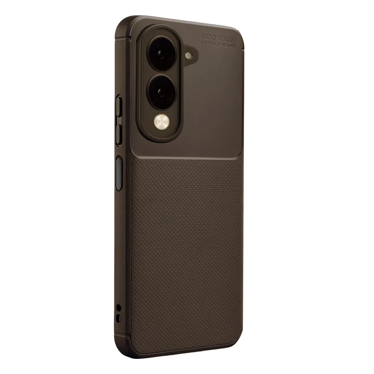 Vivo Y29S Auto Focus Karbon Kapak - Kahverengi görsel 3