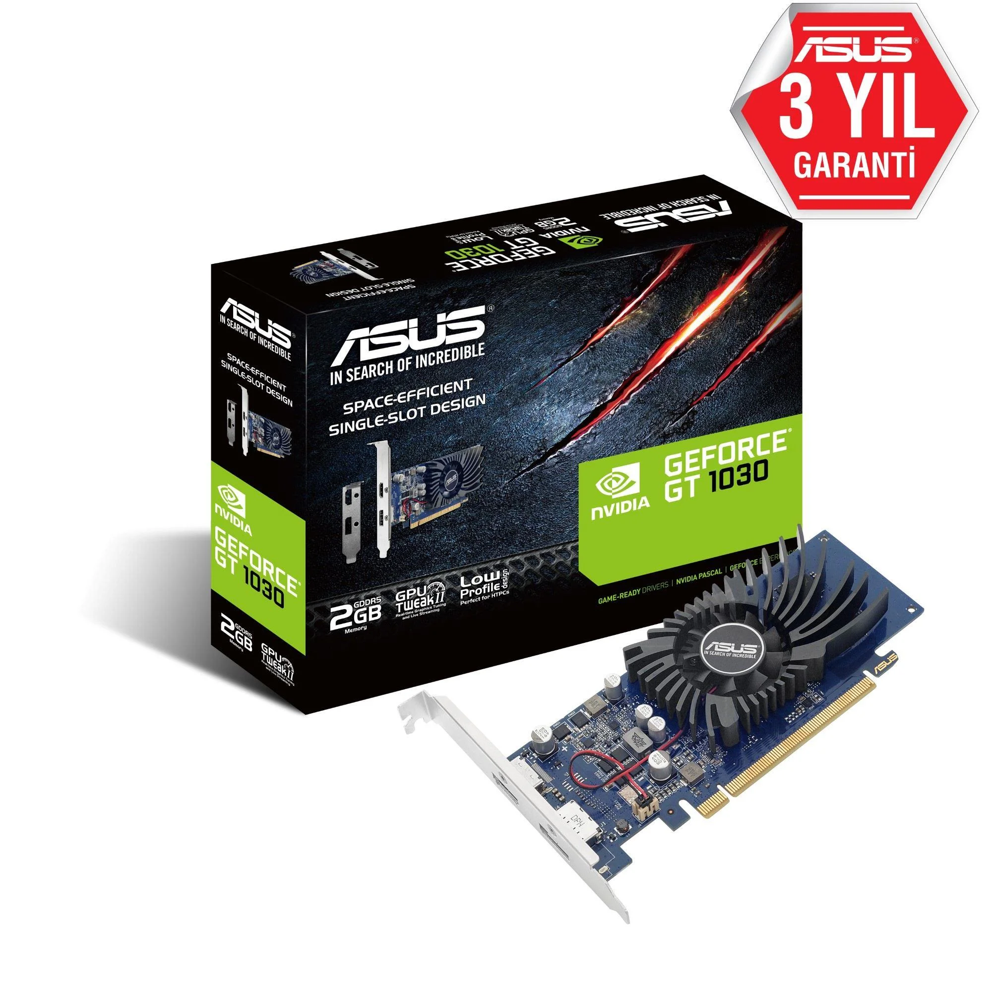 Geforce GT1030-2G-BRK 2GB GDDR4 64BIT 1XHDMI 1XDP Ekran Kartı