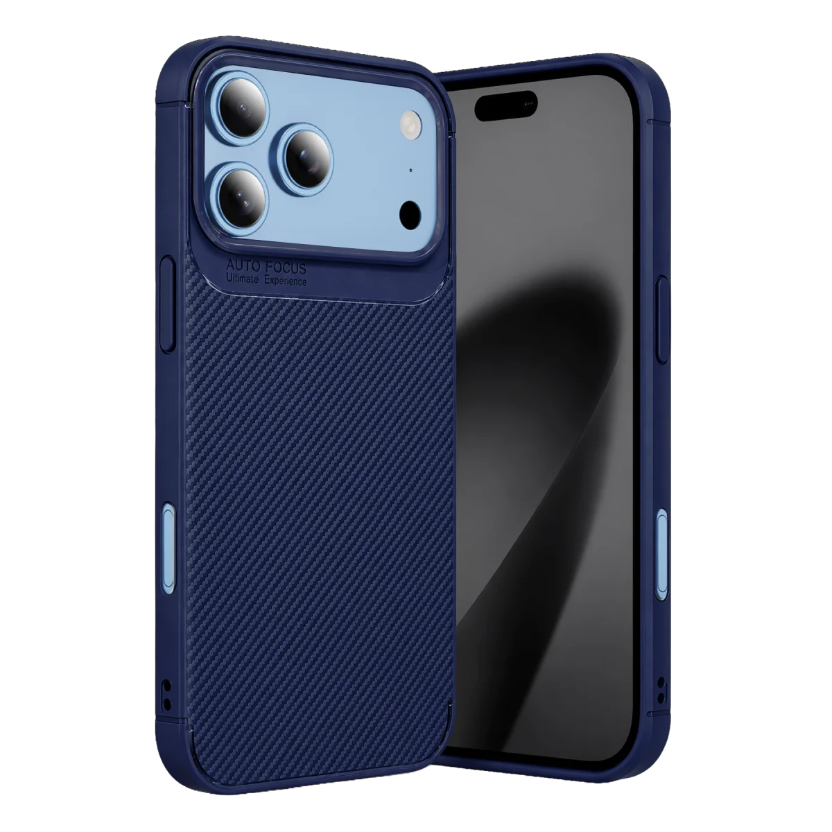 Apple iPhone 18 Pro Max Auto Focus Karbon Kapak - Lacivert