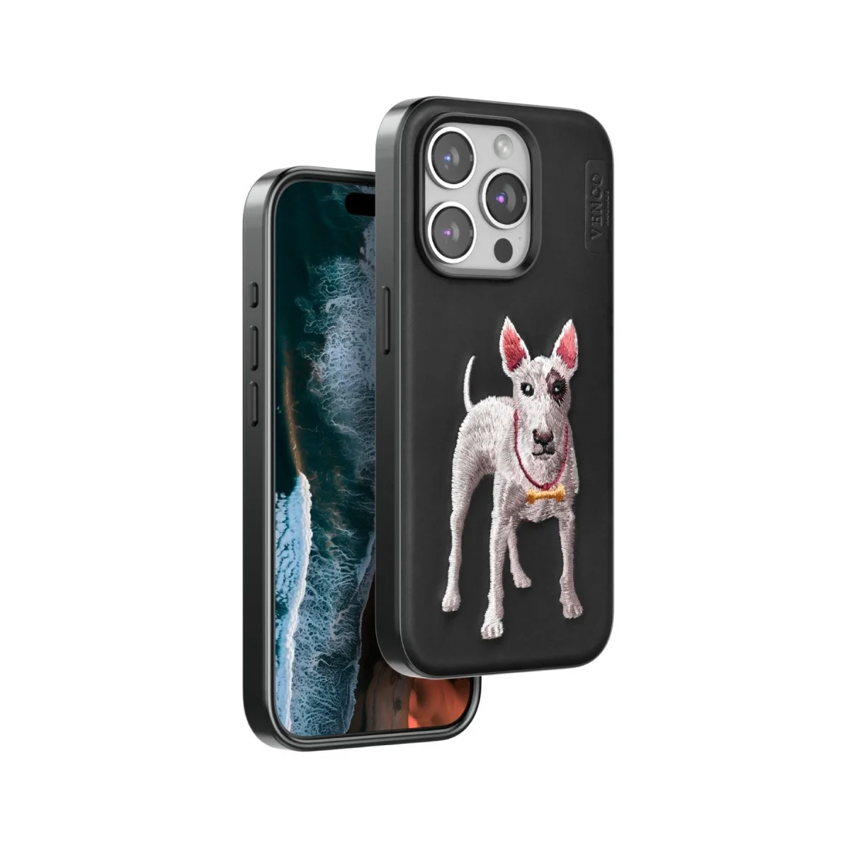 Venco Apple İphone 15 Pro Max Perma Desenli Kapak - Siyah görsel 2
