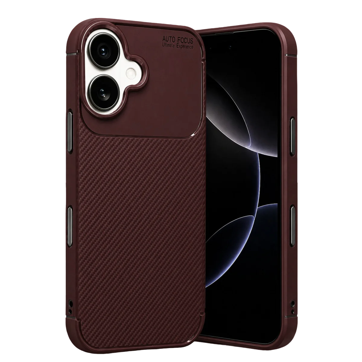 Apple iPhone 17 Auto Focus Karbon Kapak - Bordo