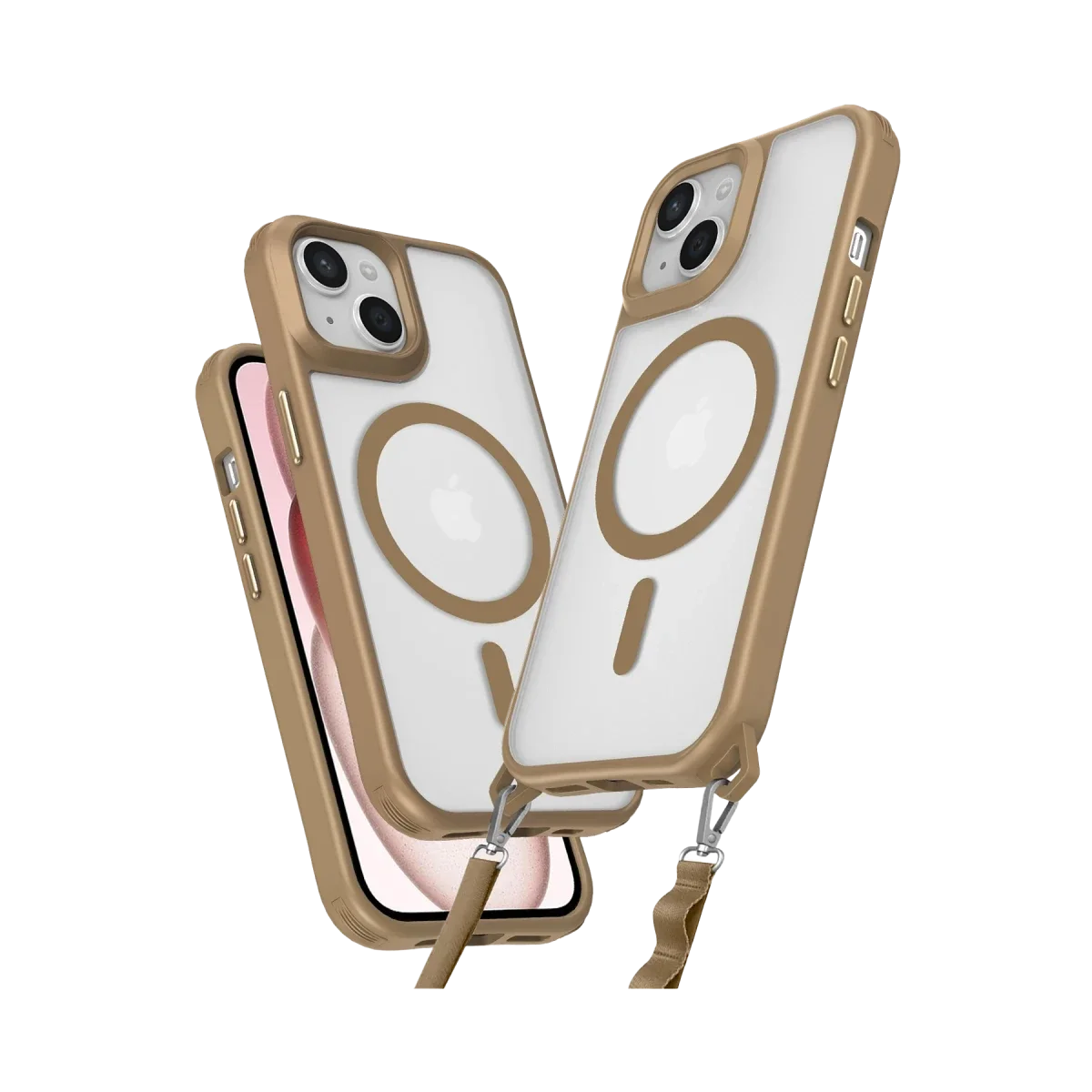 Apple iPhone 15 Plus Kılıf Enka Magsafe Silikon Kılıf - Desert