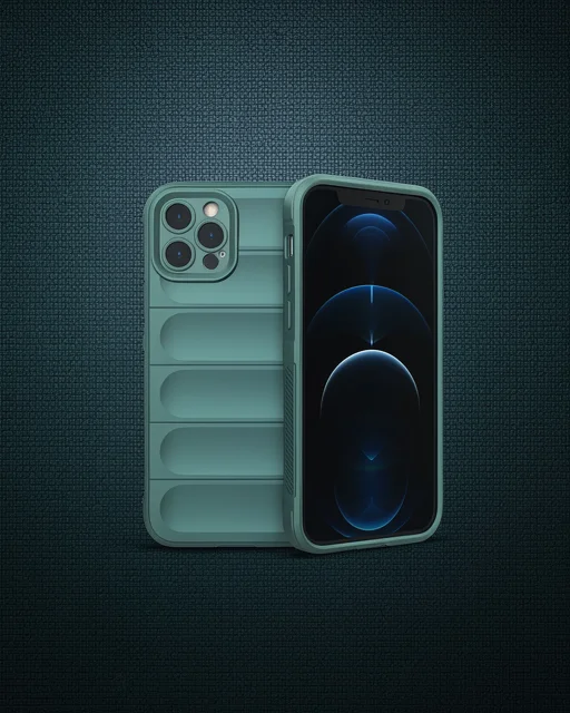 Apple İphone 12 Pro Kılıf Optimum Silikon - Koyu Yeşil