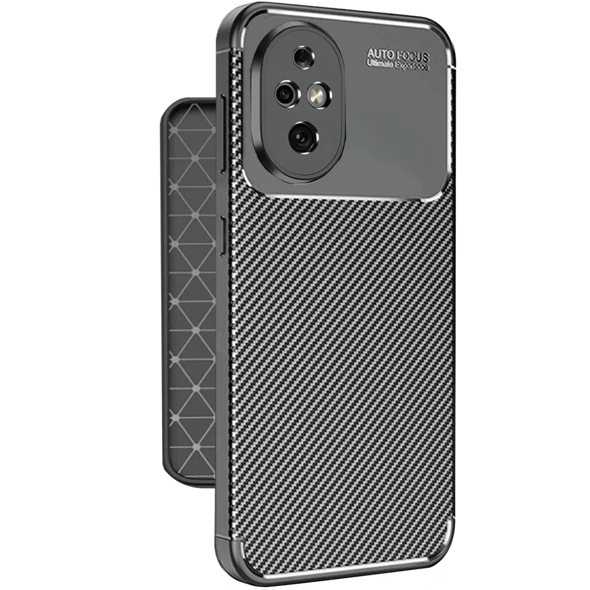 Honor 200 Kılıf Auto Focus Karbon Kapak - Siyah görsel 2