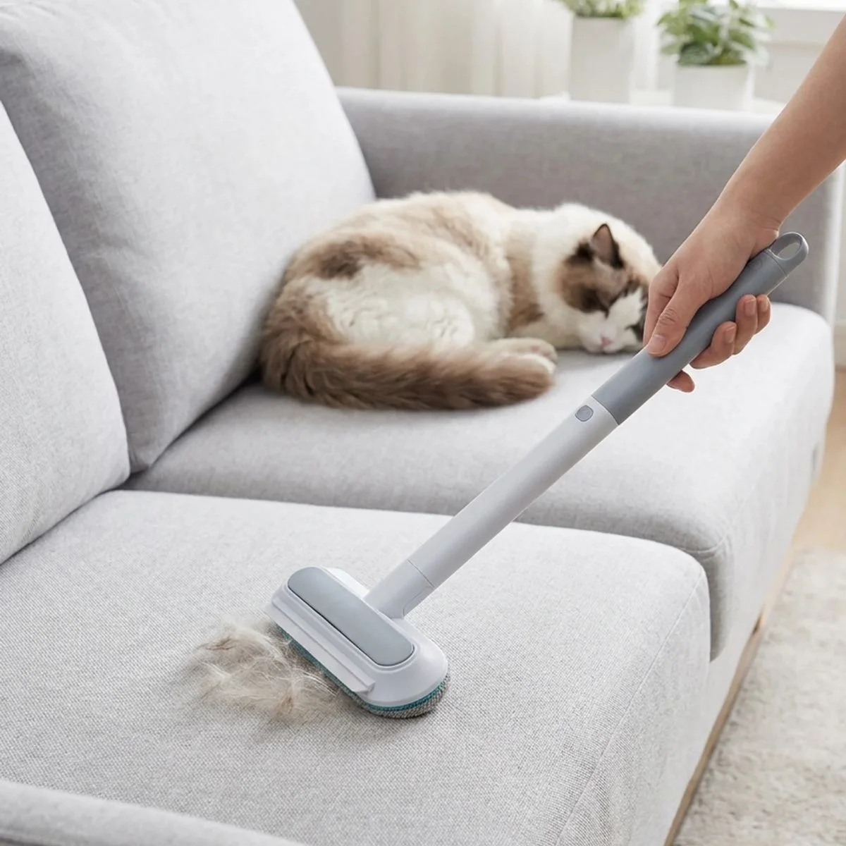 4’ü 1 Arada Tüy Toplayıcı – Kedi Köpek Tüy Tezleyici Fırça, Koltuk Halı Tüy Alıcı Çok Fonksiyonlu Fırça görsel 2