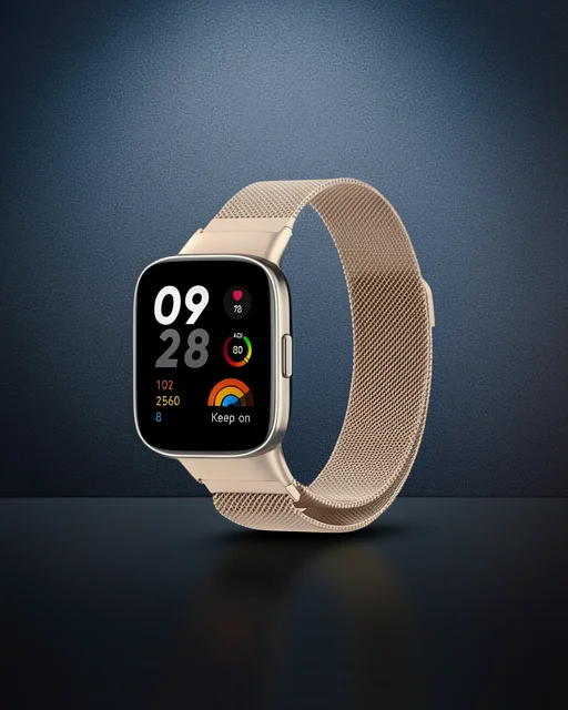 Xiaomi Redmi Watch 3 Metal Mıknatıslı Kordon (saat Değildir) - Metalik Gold