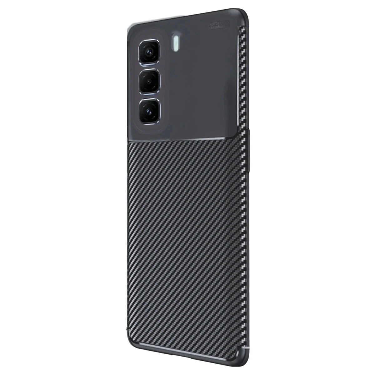 İnfinix Hot 50 4g Kılıf Auto Focus Karbon Kapak - Siyah görsel 2