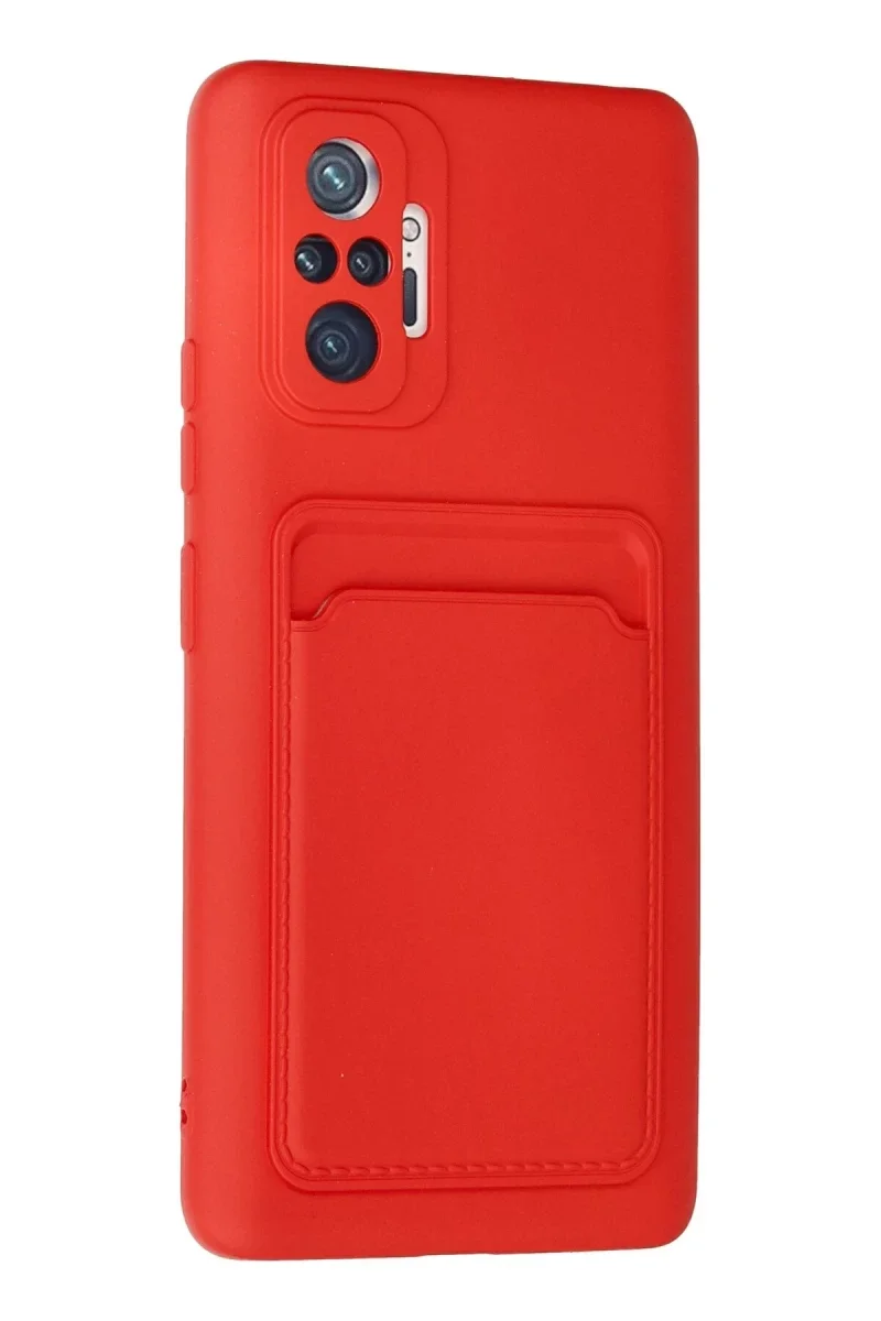 Xiao Red Note 10 Pro Kılıf Kelvin Kartvizitli Silikon - Kırmızı görsel 2