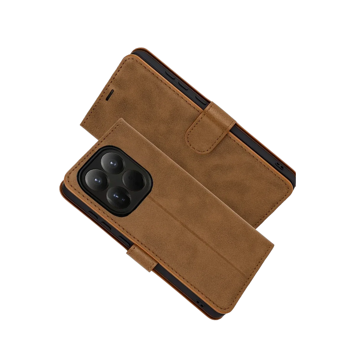 Xiaomi Mi 15T Trend S Plus Kapaklı Kılıf - Taba görsel 2