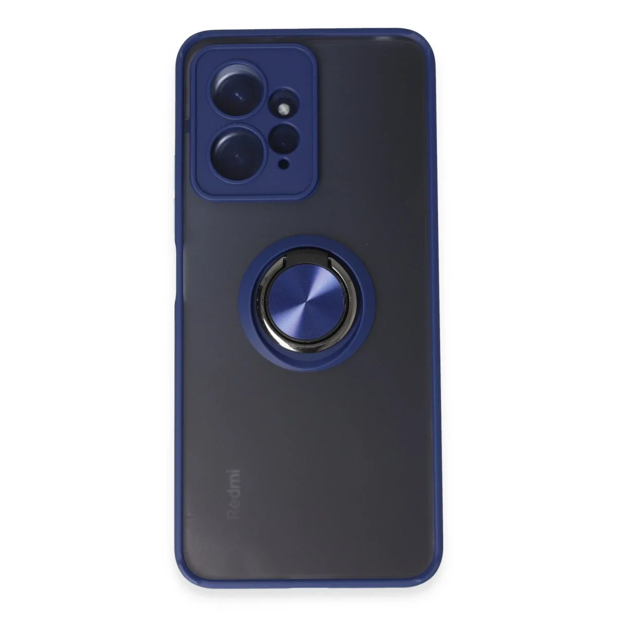 Xiaomi Redmi Note 12 4G Kılıf Montreal Yüzüklü Silikon Kapak - Lacivert