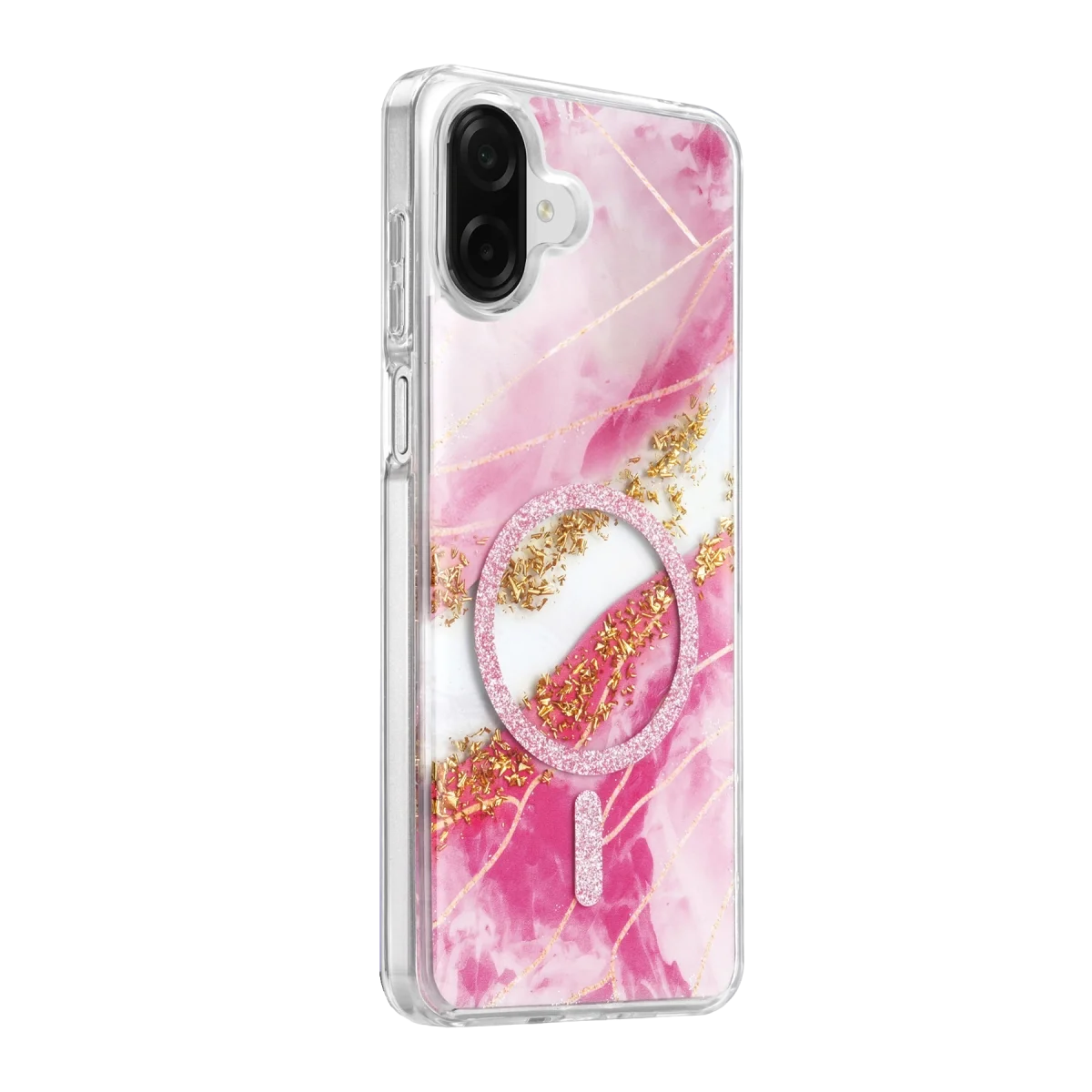 Onegif Samsung Galaxy A07 4g Lotus Simli Magsafe Kapak - Pembe görsel 2