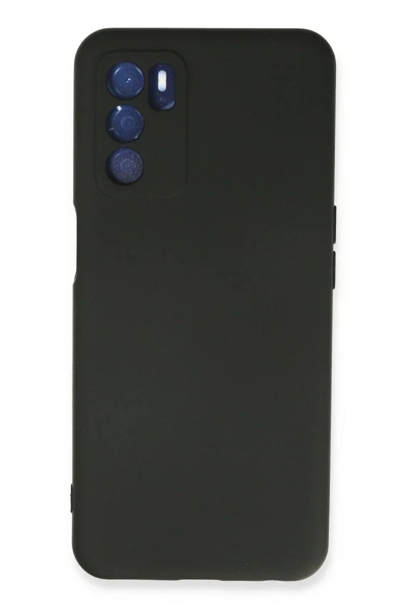 Oppo A16 Kılıf Nano içi Kadife Silikon - Siyah