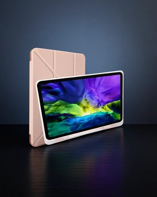 Xiaomi Mi Pad 5 11 Kılıf Kalemlikli Mars Tablet Kılıfı - Rose Gold