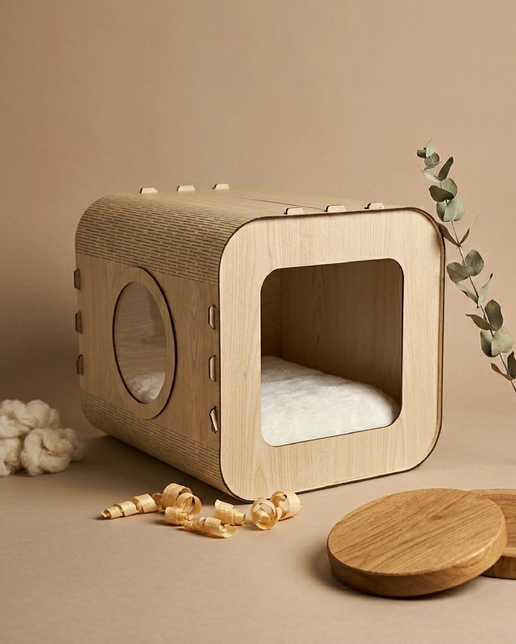 Özel Tasarım Luna MDF Kedi Evi
