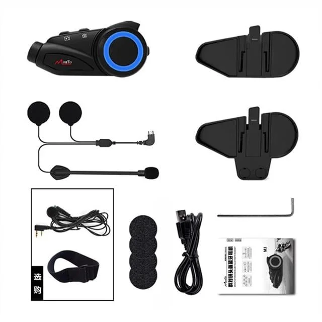Maxto M3 1080P Kameralı Motosiklet Bluetooth Intercom Kulaklık (6 Kişi Destekli) görsel 3
