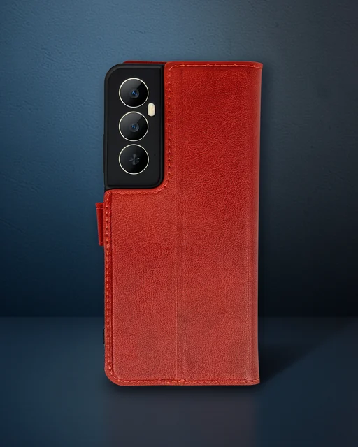 Realme C65 Kılıf Trend S Plus Kapaklı Kılıf - Kırmızı