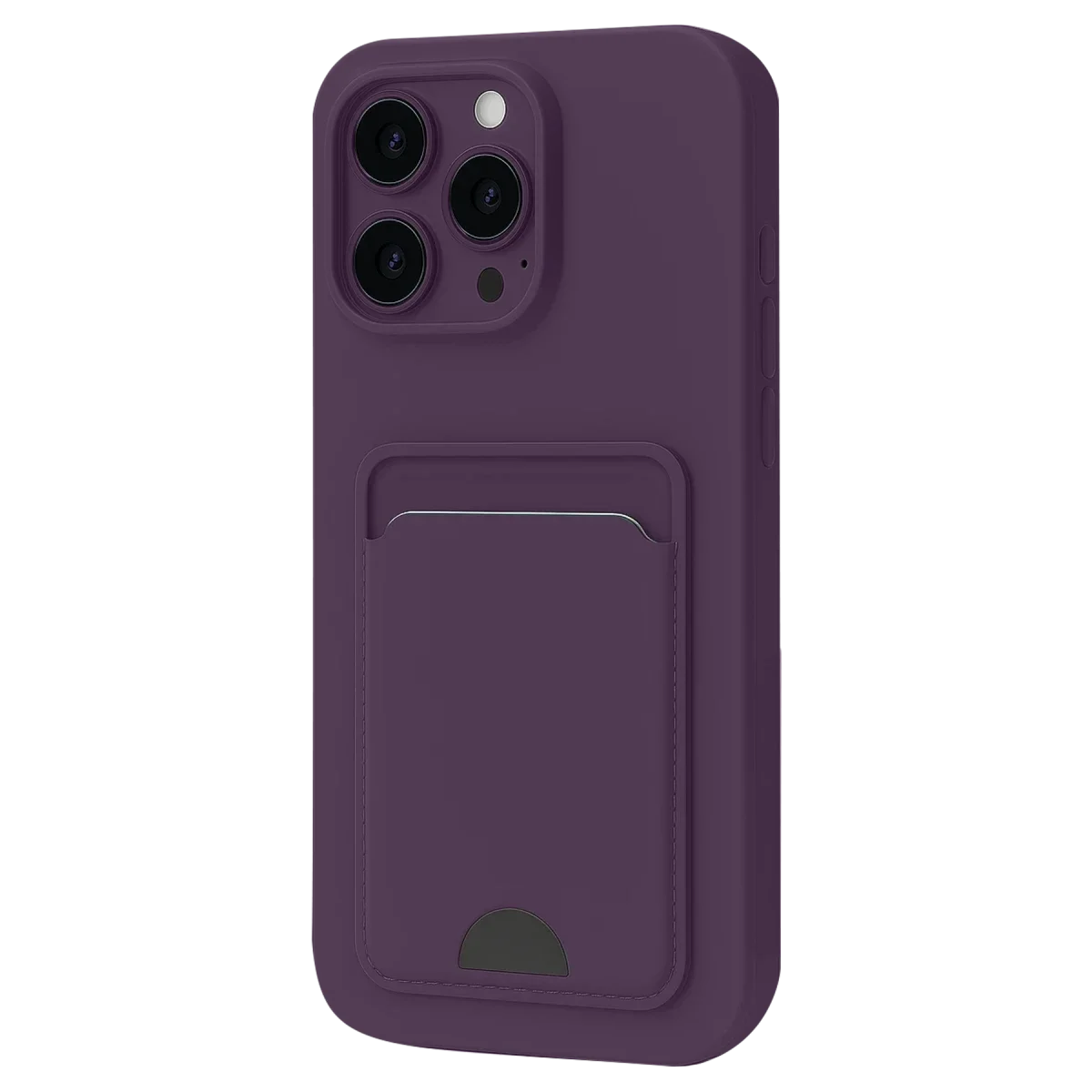 Apple iPhone 16 Plus Kılıf Kelvin Kartvizitli Silikon - Derin Mor