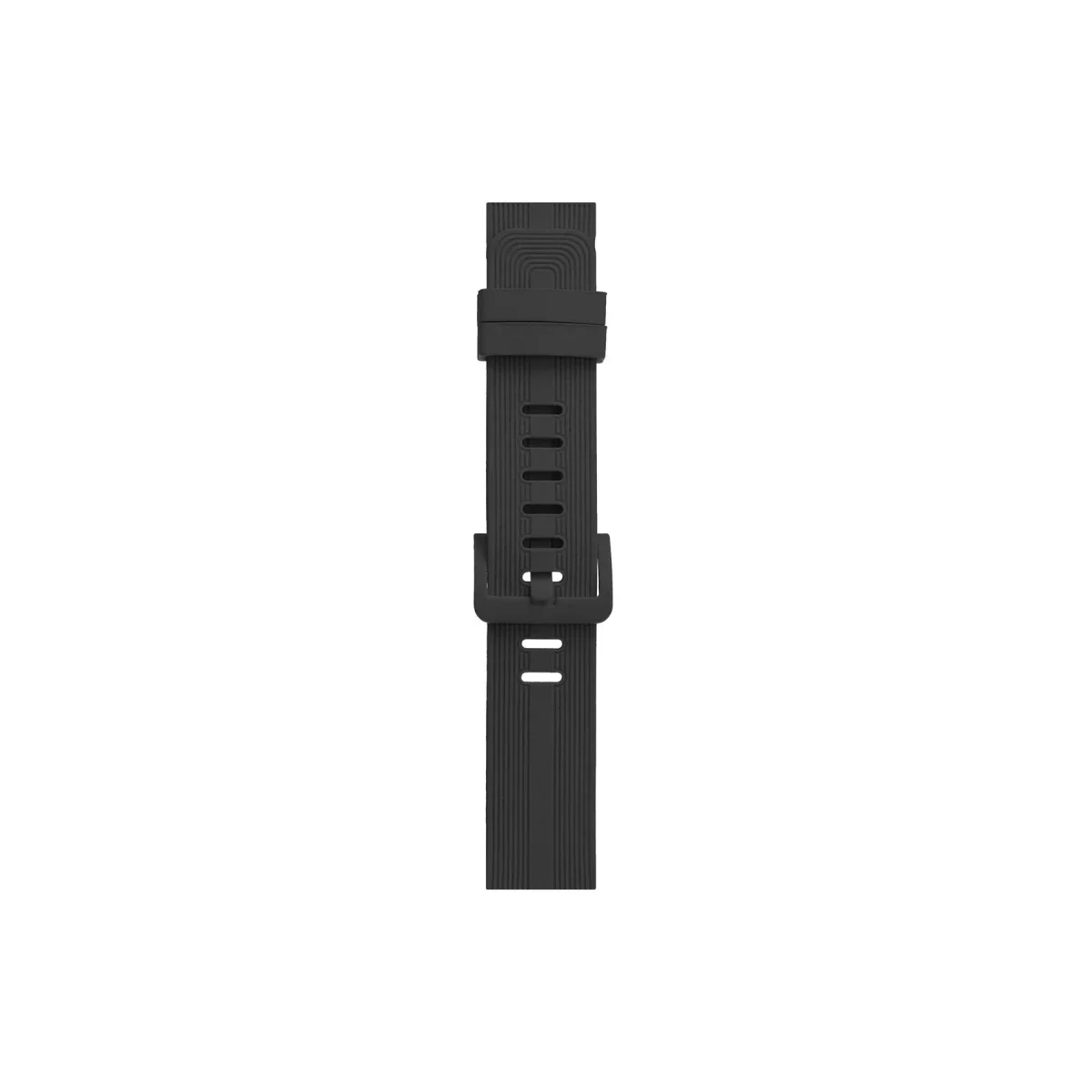 Apple Watch 38mm KR408 Çizgili Silikon Kordon - Koyu Gri görsel 3