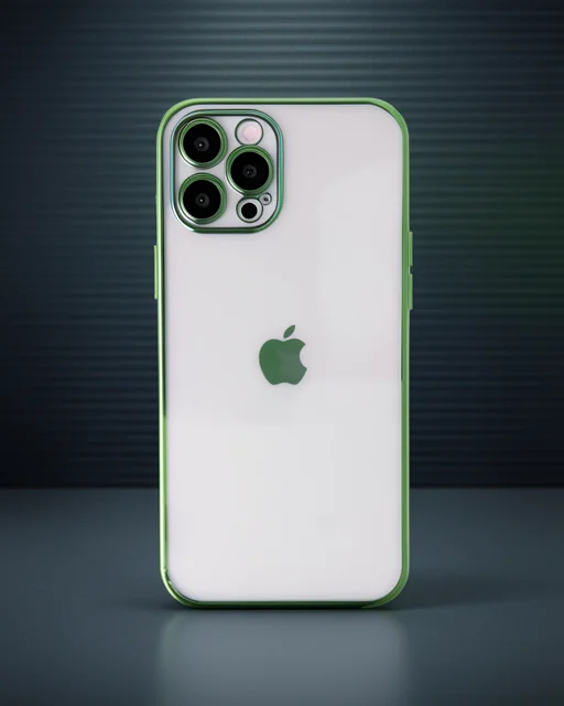 Apple İphone 12 Pro Max Kılıf Razer Lensli Silikon - Yeşil