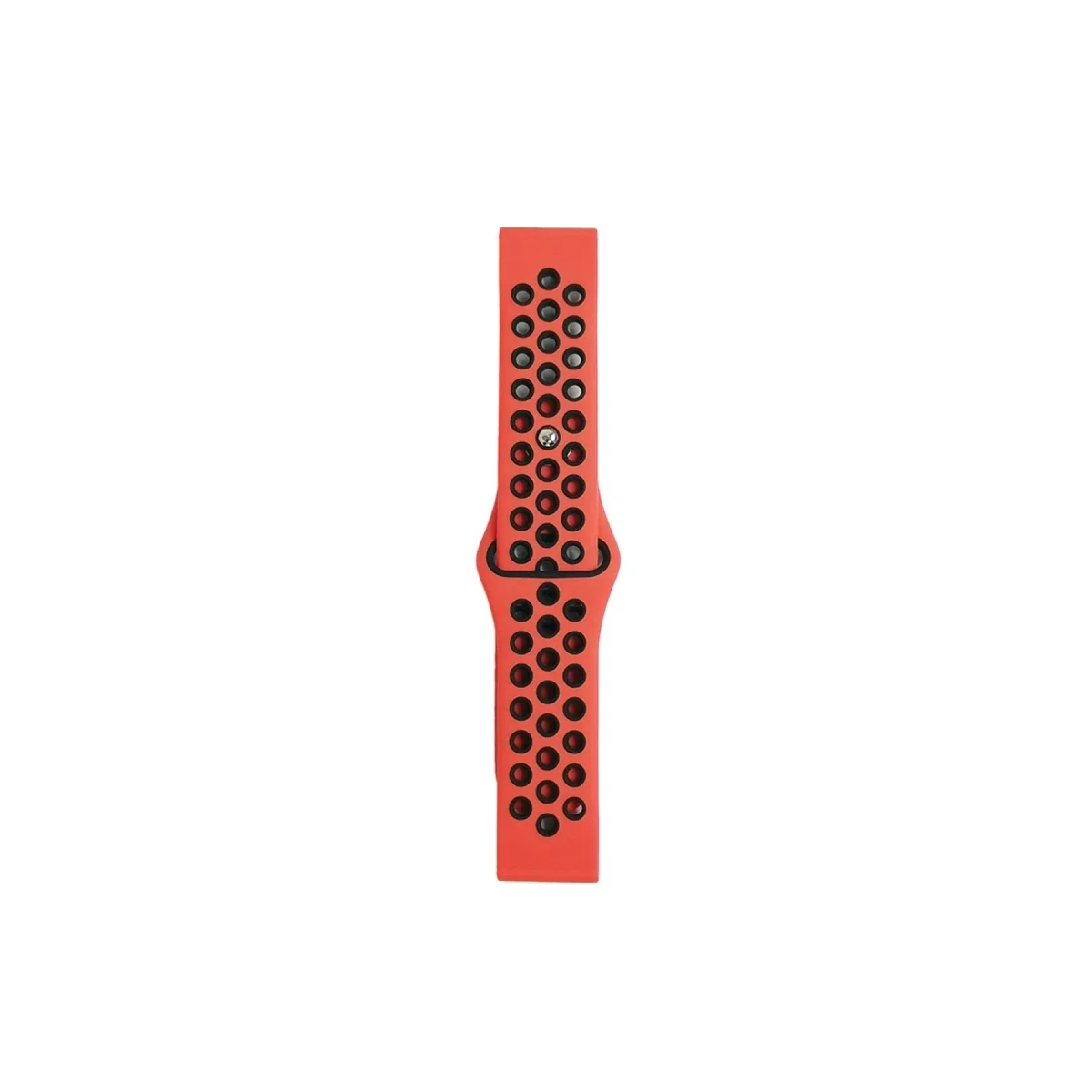 Watch 20mm Spor Delikli Kordon - Kırmızı-Siyah görsel 2