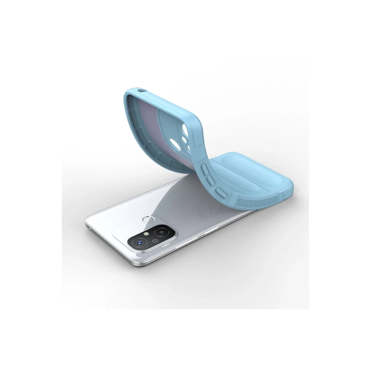 Xiaomi Redmi 12C Kılıf Optimum Silikon - Sky Blue görsel 4
