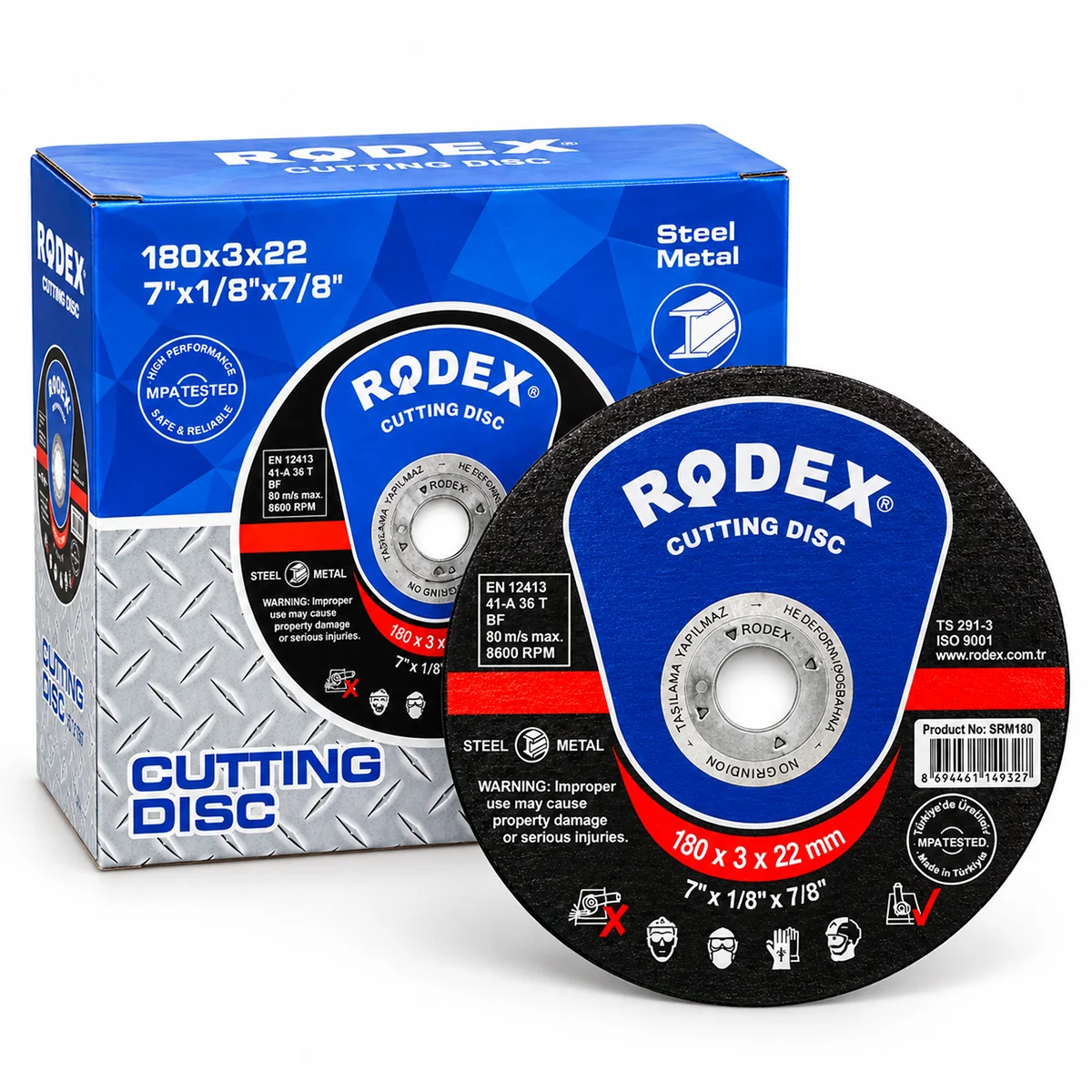 180x3x22 mm Metal Kesici Disk görsel 2