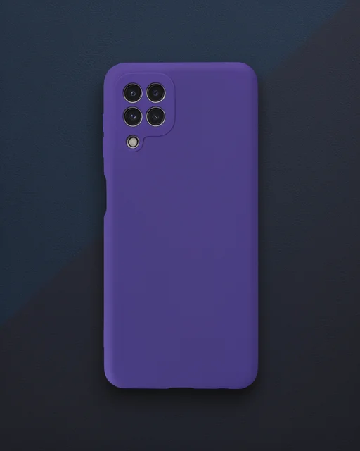 Samsung Galaxy A22 Kılıf Nano İçi Kadife Silikon - Mor