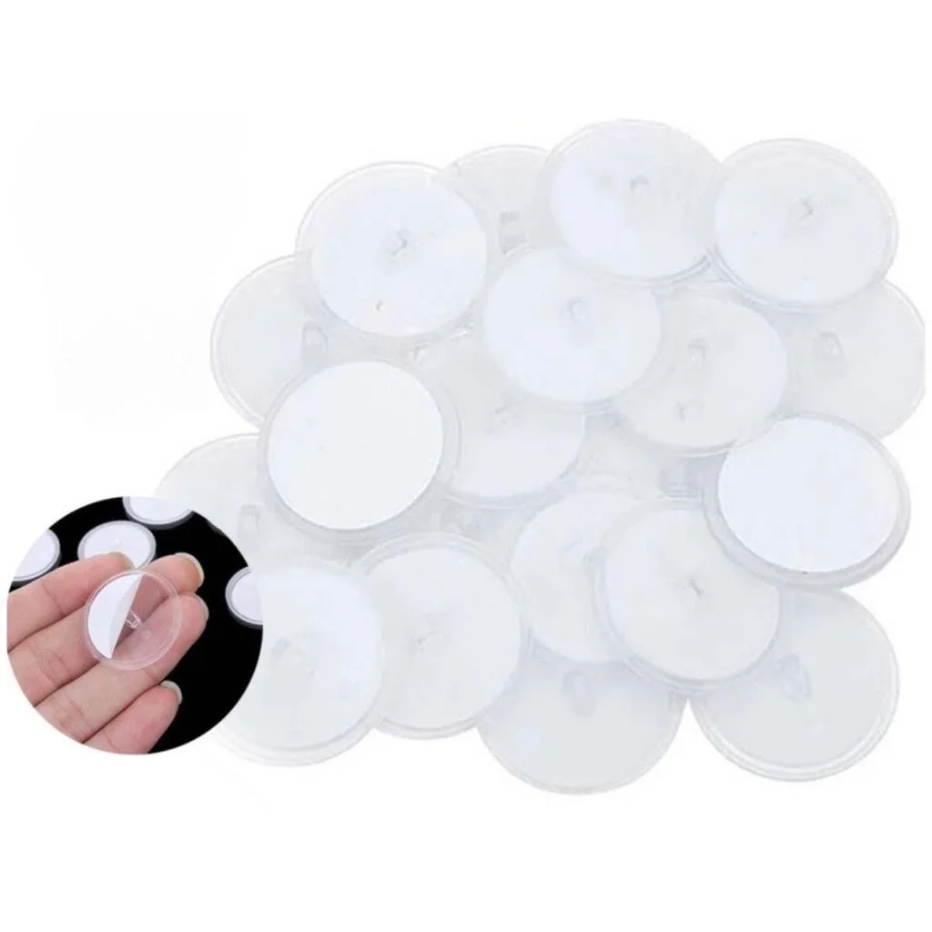 20 Adet Şeffaf Yuvarlak 3 Cm Çaplı Güçlü Disk Yapışkanlar görsel 5