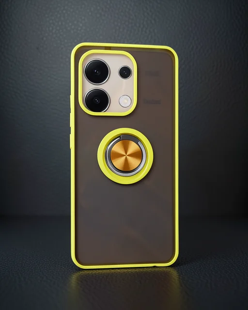 Xiaomi Redmi Note 13 4g Kılıf Montreal Yüzüklü Silikon Kapak - Sarı