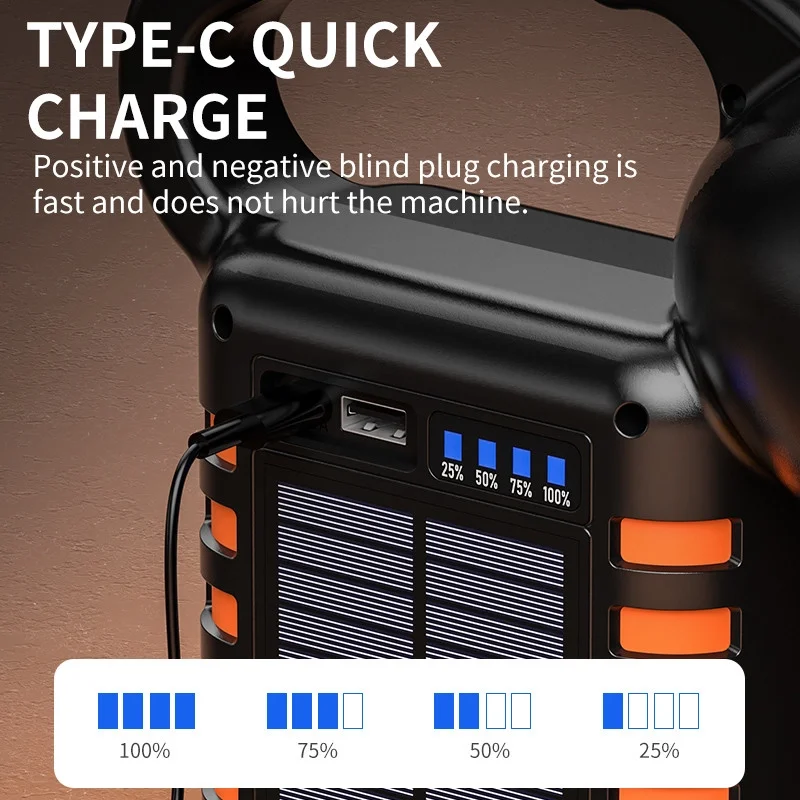 WS-4343 Çok Fonksiyonlu Powerbanklı Solar Şarjlı Kamp Lambası görsel 4