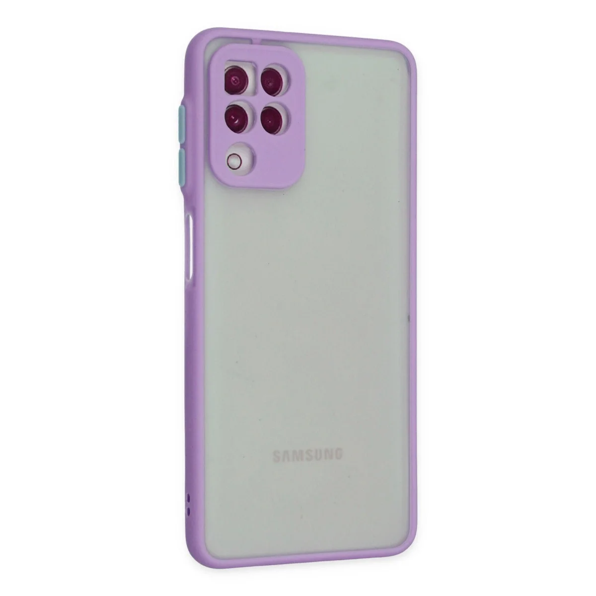 Samsung Galaxy A22 Kılıf Montreal Silikon Kapak - Mor görsel 2