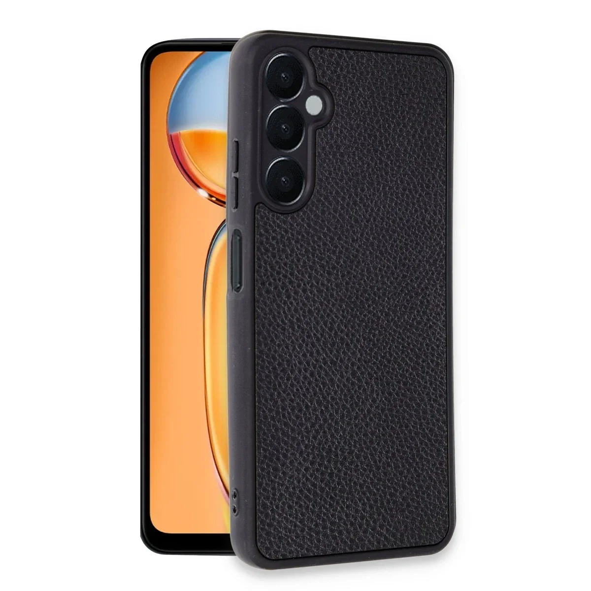 Samsung Galaxy A55 5G Kılıf Aras Deri Kapak - Siyah görsel 2