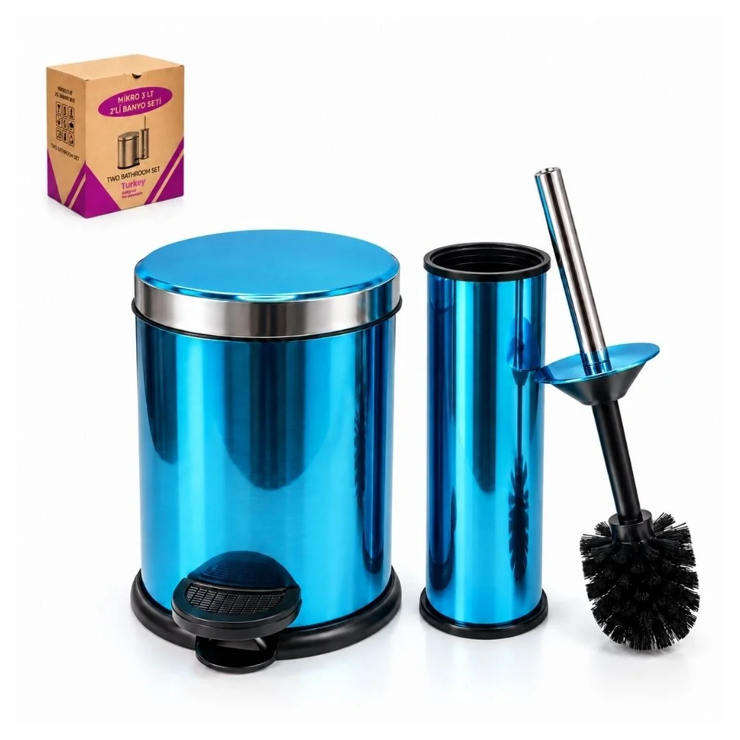 2 Parça Mikro Metal Banyo Seti görsel 2