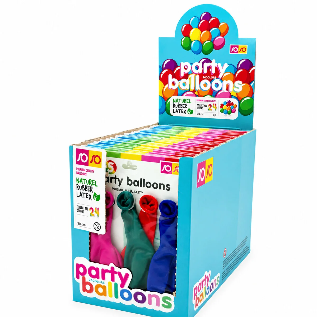30 Paket - 5PCS Orta Boy Renkli - 30CM Party Balon Toptamda 150 Adet Balon görsel 3