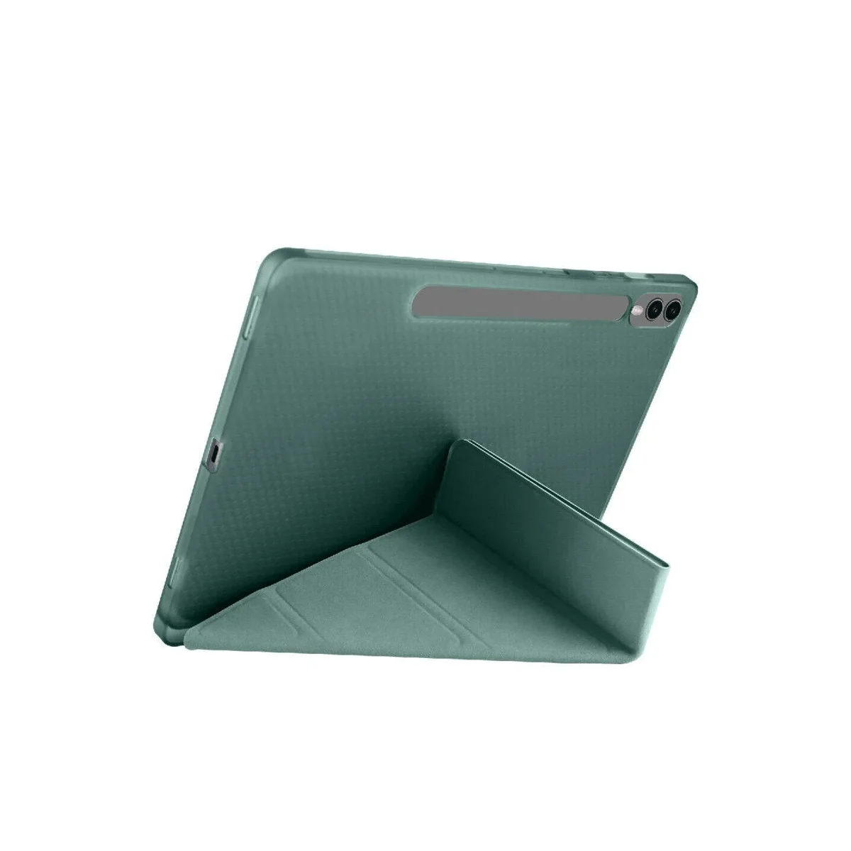 Samsung Galaxy X510 Tab S9 Fe 11 Kılıf Kalemlikli Mars Tablet Kılıfı - Koyu Yeşil görsel 2