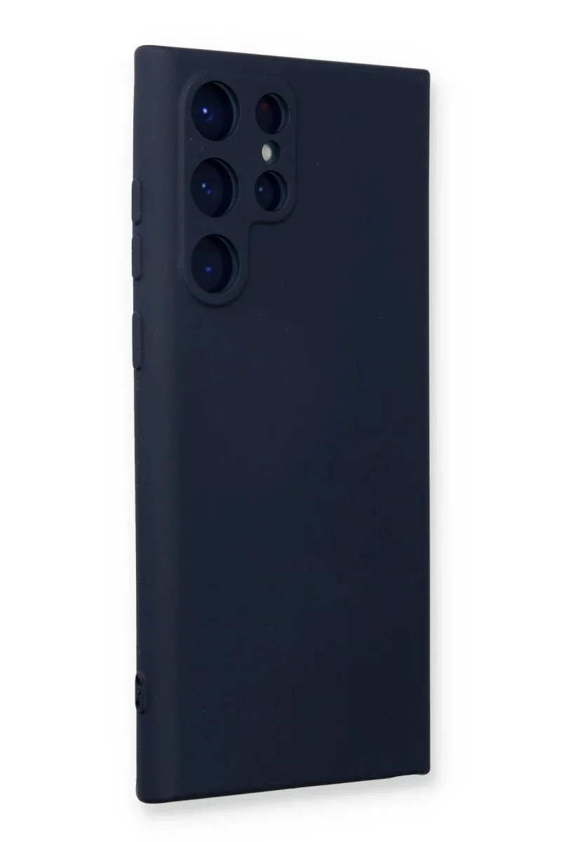 Samsung Galaxy S23 Ultra Kılıf Nano içi Kadife Silikon - Lacivert görsel 2