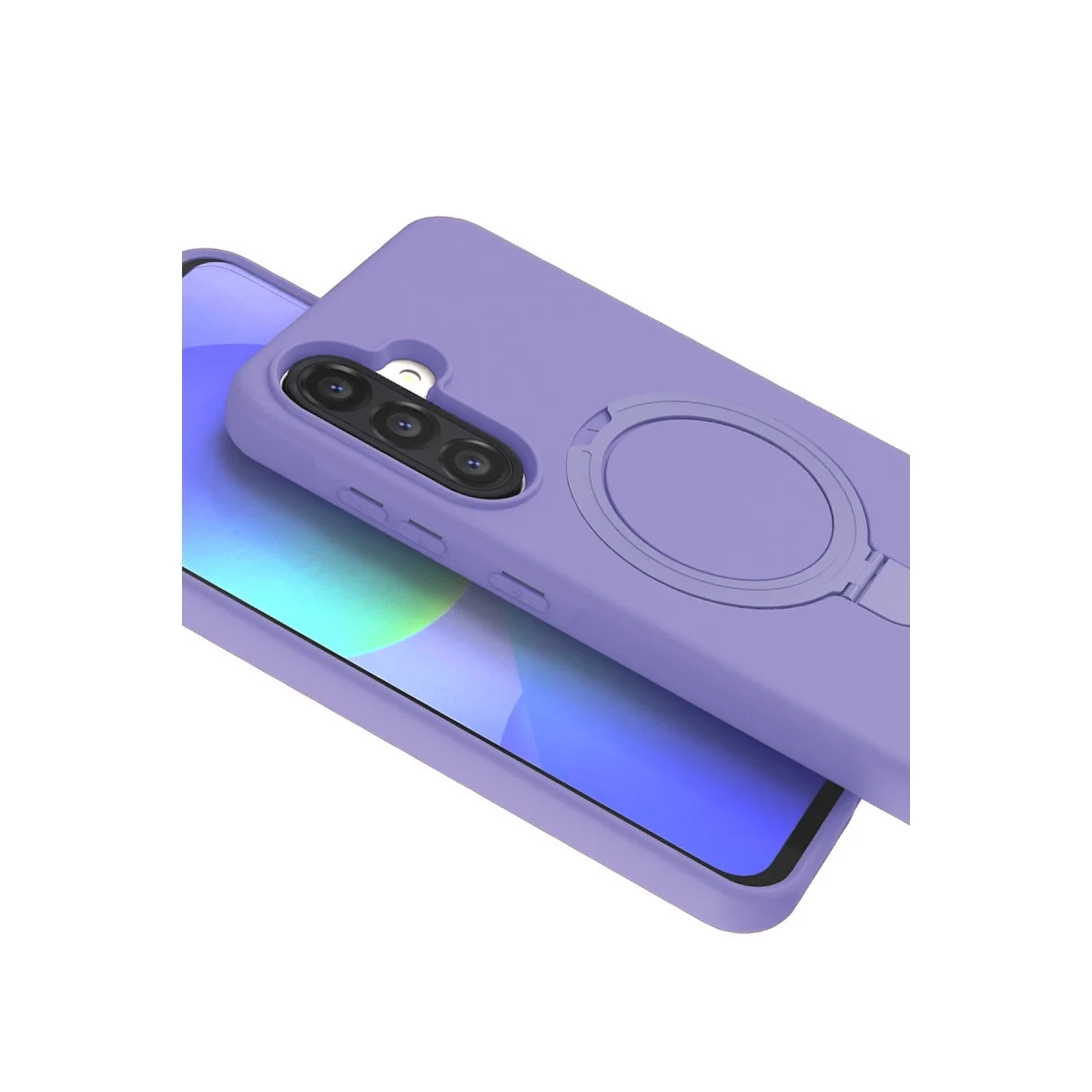 Samsung Galaxy A26 Regal Magsafe Standlı Kapak - Lila görsel 2